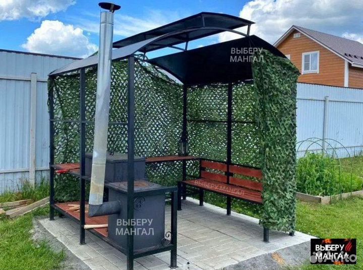 Беседка с мангалом