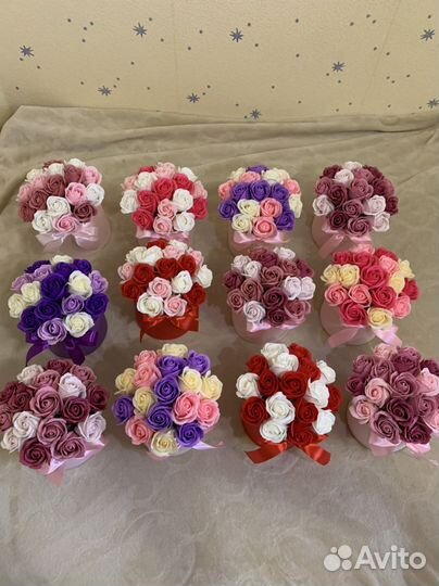 Цветы букеты из мыльных роз
