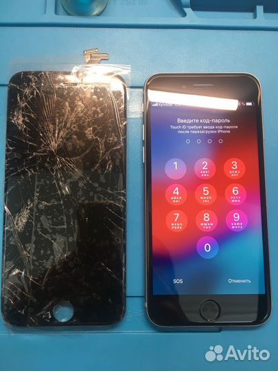 Ремонт iPhone, Замена стекла дисплея аккумулятора