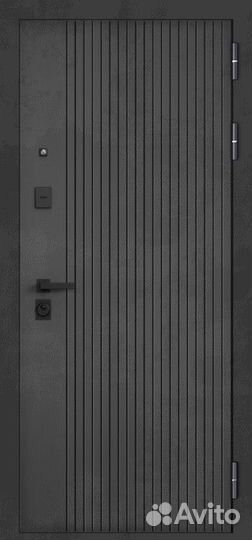 Дверь входная металлическая с зеркалом