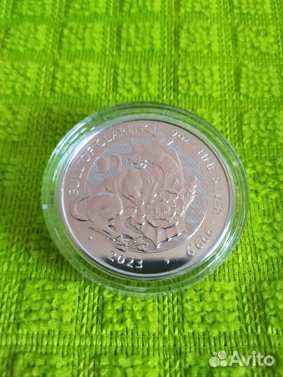 Звери Тюдоров 2023г Бык Кларенса серебро 62,2г