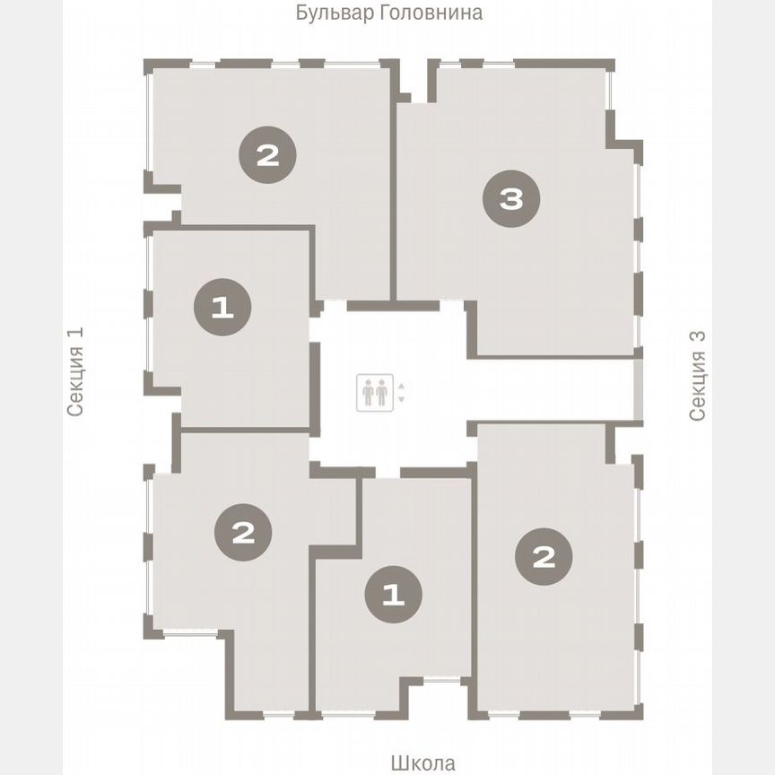 1-к. квартира, 52,2 м², 8/15 эт.