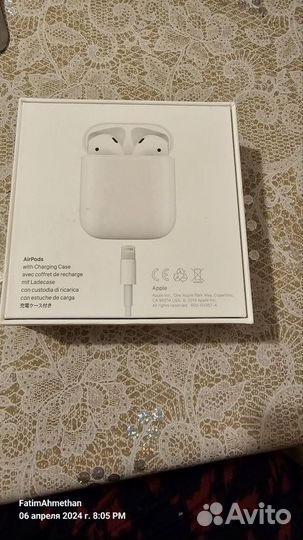 Беспроводные наушники apple airpods 2