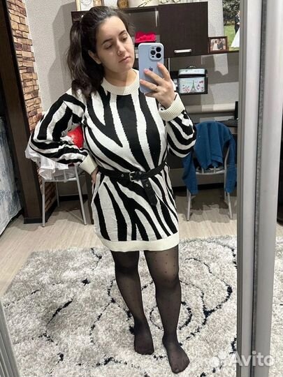 Платье свитер оверсайз