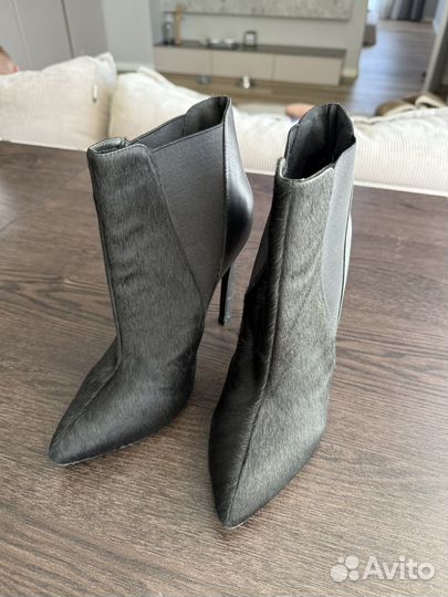 Ботильоны с мехом пони, 26 см по стельке