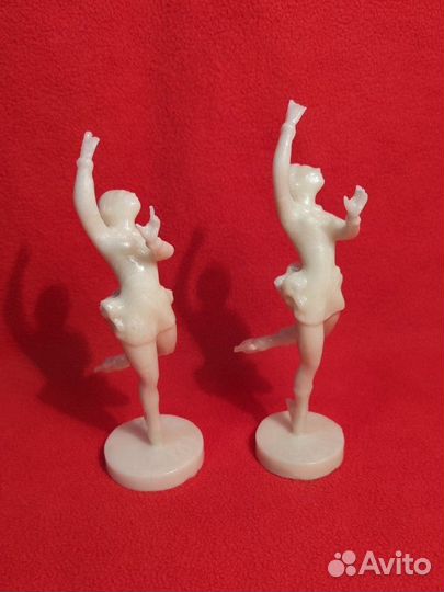 Фосфорная статуэтка Фигуристка СССР редкая