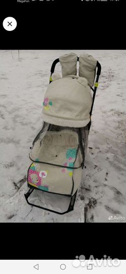 Детские санки коляска ника 7 8