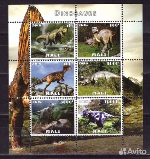 Мали, 2016. Динозавры (мл)