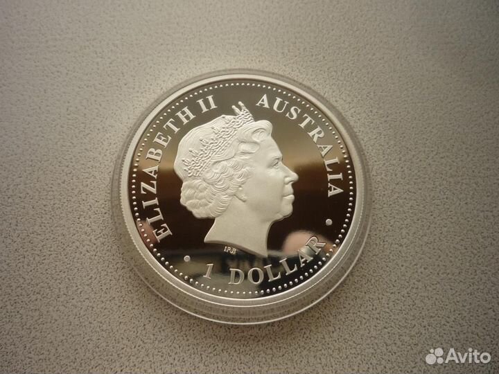 1 доллар 2008 г. Австралия. Пруф. Серебро - 999,9