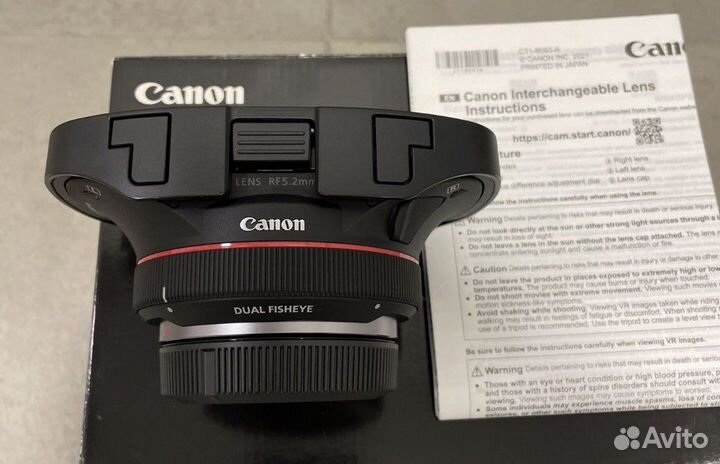 Canon RF5.2 f2.8L dual fisheye, новый