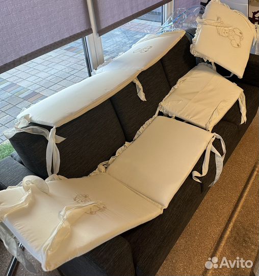 Бортик на детскую кроватку 125х65 с мишками