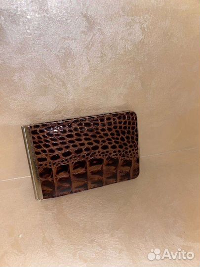 Зажим для денег из натуральной кожи