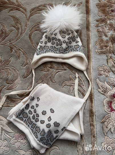 Шарф и шапка, шерстяные