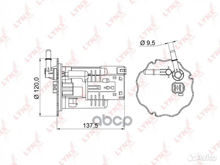 Фильтр топливный LF967M lynxauto
