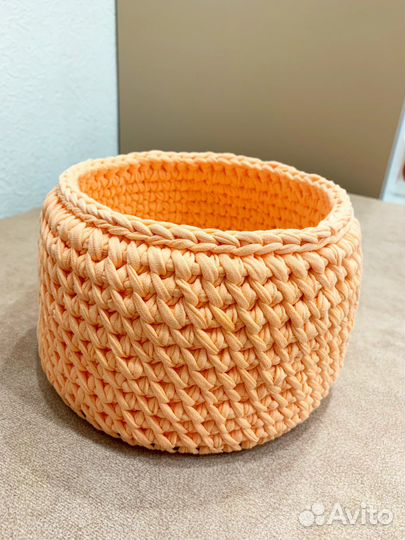 Вязаные корзинки