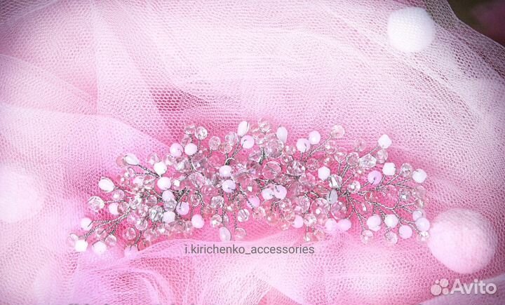 Веточка в прическу,украшения ручной работы