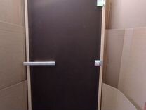 Стеклянная дверь для сауны