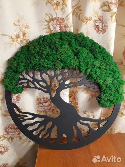 Панно дерево жизни из стабилизированного мха