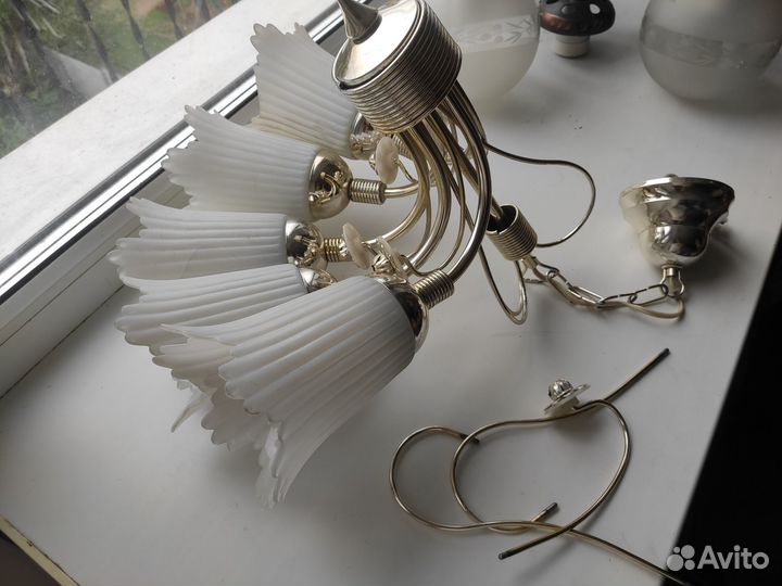 Люстра старинная бронза