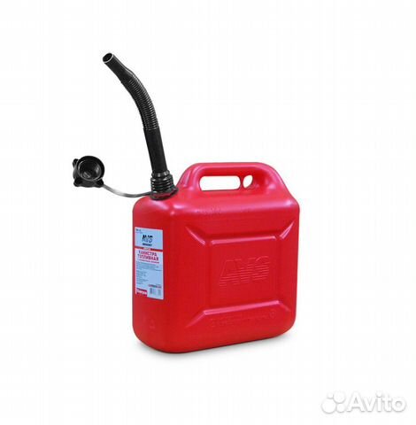 Канистра для топлива 10л красная пластик