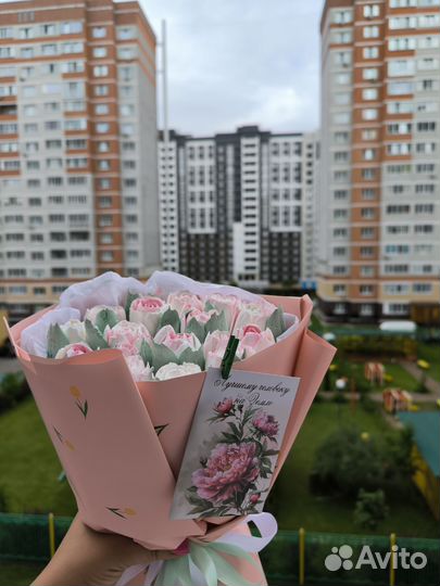 Подарок к выпускному. Букет из зефира