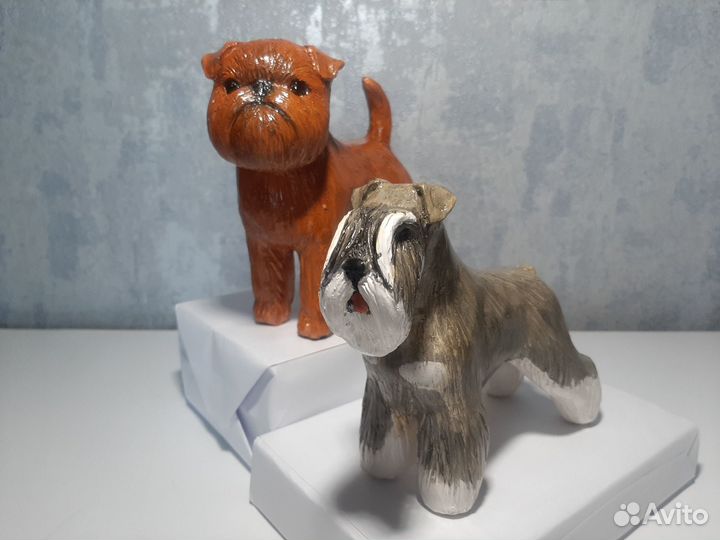 Статуэтки собак мелких и средних пород (гипс)