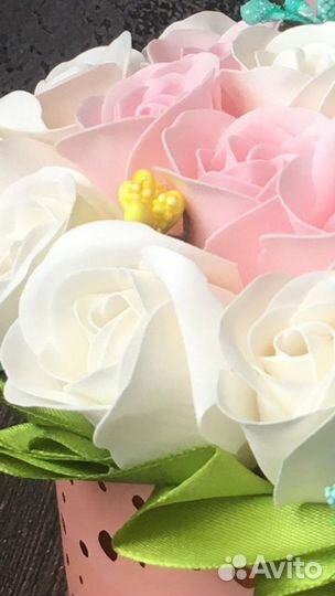 Букет из мыльных роз