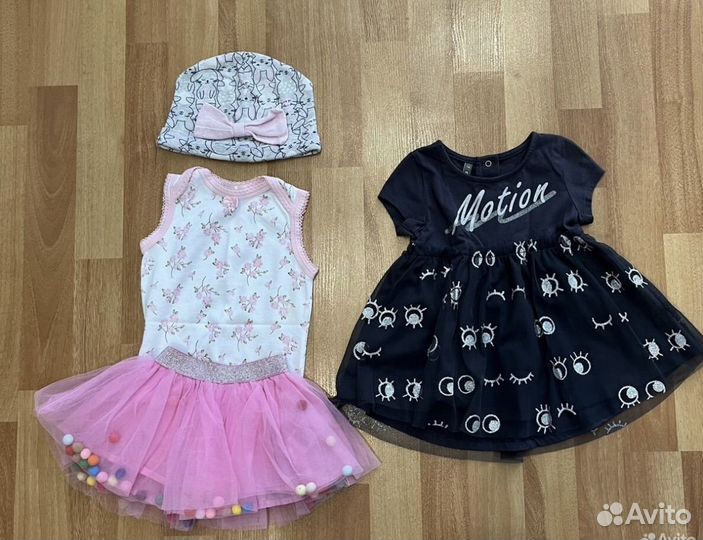 Пакет одежды и обуви для девочки 80-92