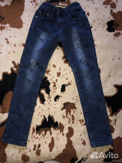 Джинсы на девочку утеплённые