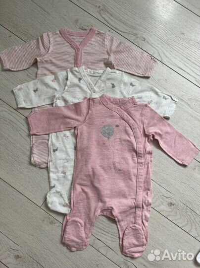 Пакет вещей на девочку Mothercare, Next 0-3 мес