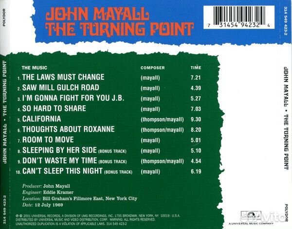 John Mayall - Turning Point (CD)