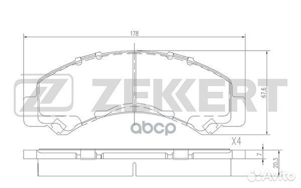 Колодки тормозные BS2377 Zekkert