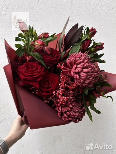 Букет пионовидные розы