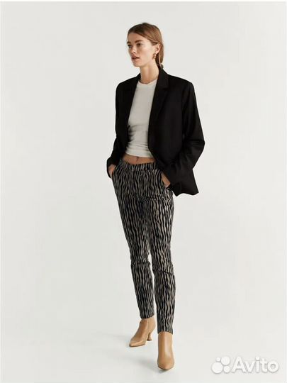 Брюки черно-бежевые Mango размер 32 XS