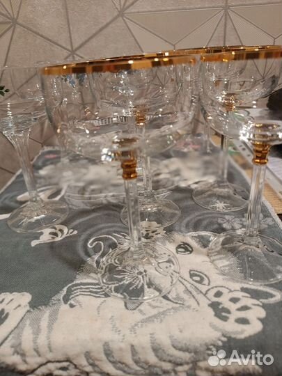 Фужеры стопки богемия Чехословакия