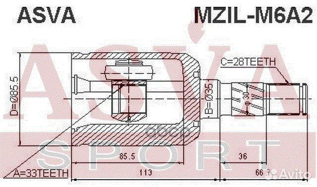 ШРУС внутренний перед лев mazda/ 6 GG