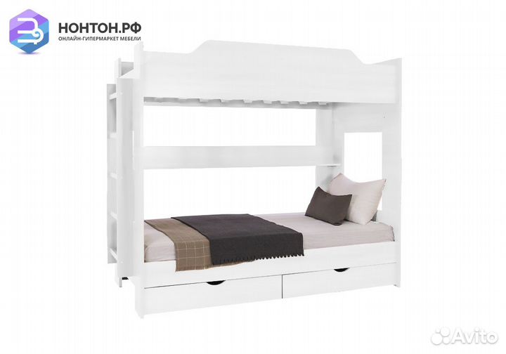 Двухъярусная кровать белый