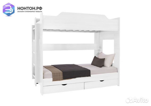 Двухъярусная кровать белый