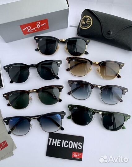 Очки ray ban clubmaster черные