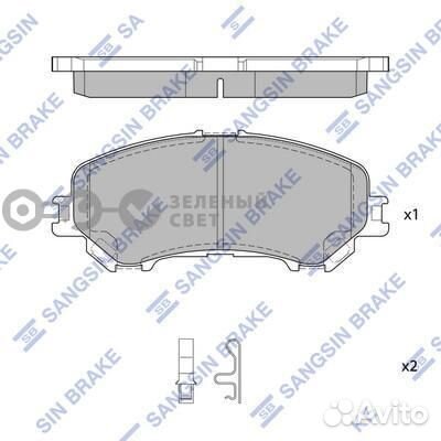 Sangsin brake SP1715 Колодки тормозные передние ni