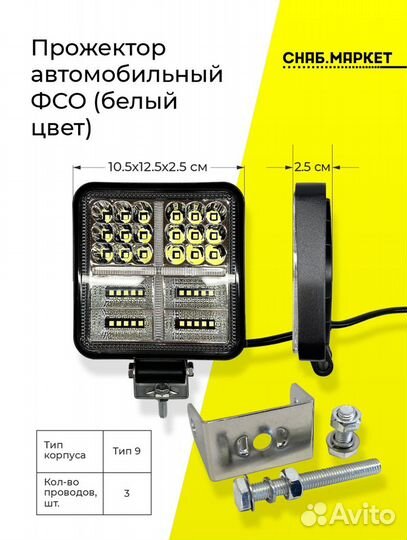 Светодиодная фара дополнительного света