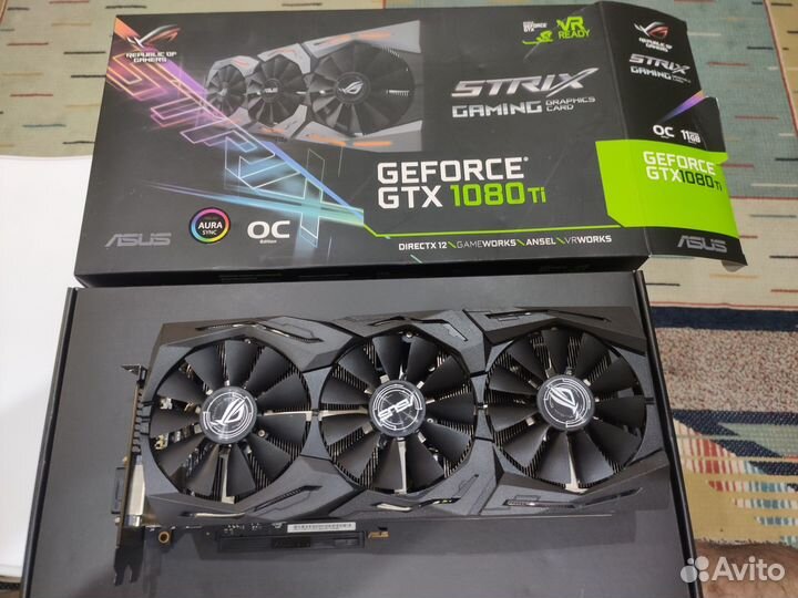 Видеокарта GTX 1080ti 11gb Asus ROG Strix OC