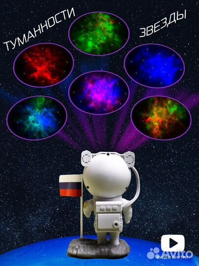 Ночник космонавт, проектор звездного неба