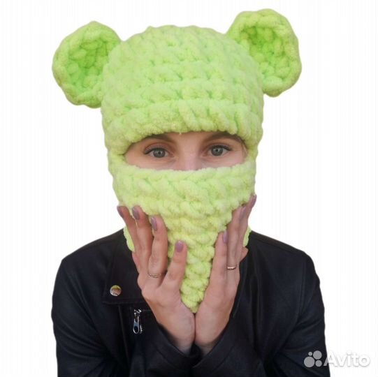 Шапка балаклава вязаная