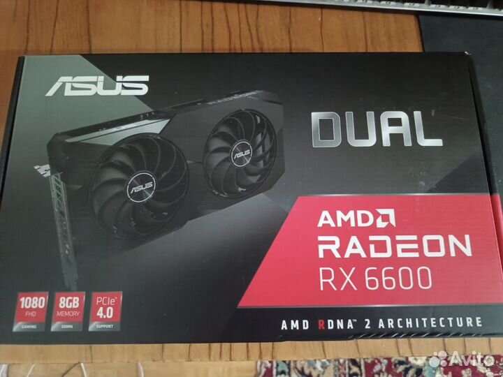 RX 6600 asus dual AMD Radeon 8GB gddr6
