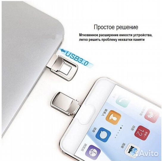 Usb флешка type c на 128 gb