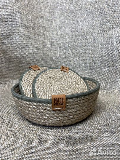 Корзина и подстаканники (набор)