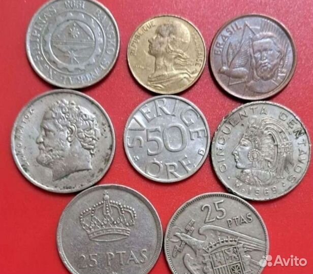 150 Без Повторов, Монеты Мира,Большая коллекция