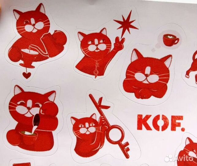 Наклейки кот