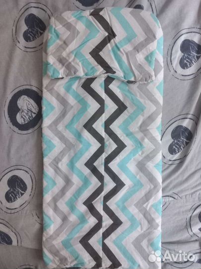 Матрасик с подушкой в коляску